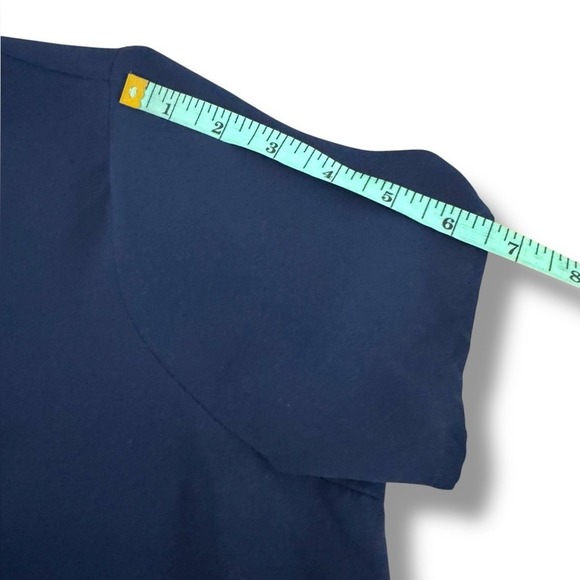 Express Blue Short‎ Sleeve Blouse Sz M EUC - Picture 6 of 7